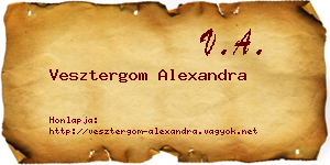 Vesztergom Alexandra névjegykártya