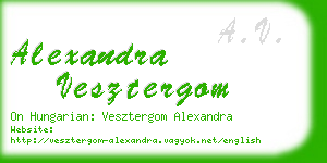 alexandra vesztergom business card